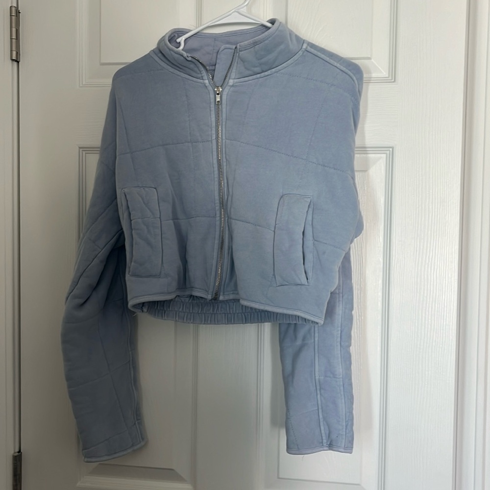 Light Blue Bomber Jacket